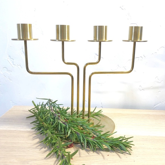 Ikea Candle Holder Candelabra Gold Tone Decor - Picture 2 of 5